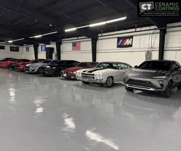 shot of a spacious, indoor climate-controlled vehicle storage facility